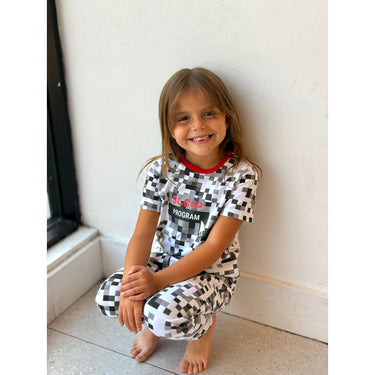 Pixel Print SS Pajamas